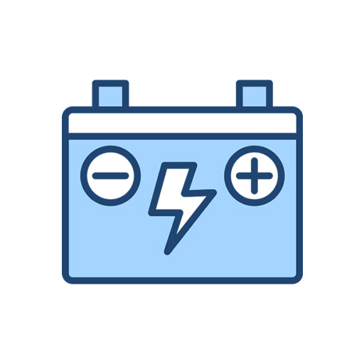 Bình ắc quy được lắp đặt